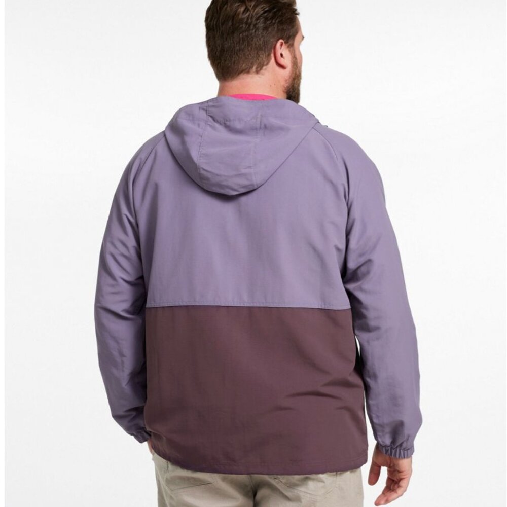L.L. Bean Men's Mountain Classic Anorak, Colorblock, Rustin Purple/Mauve, Medium